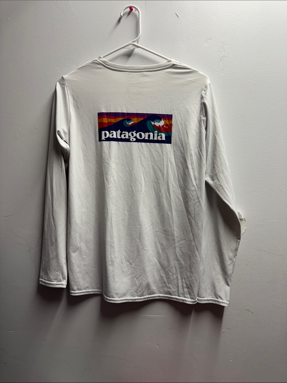 Patagonia capinele cool daily 50+ UPF stretch Long-Sleeve Logo Shirt — White